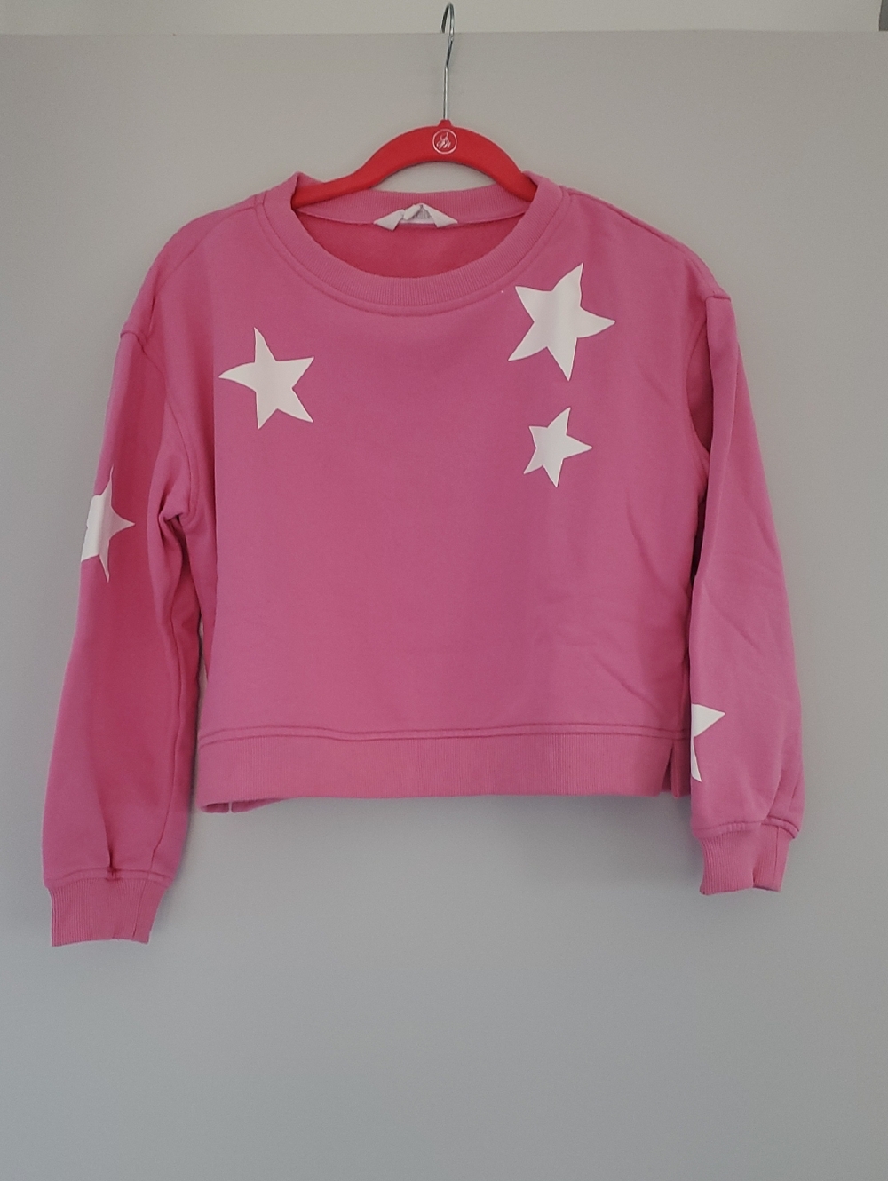 BB Dakota Pink Star Pullover Sweatshirt